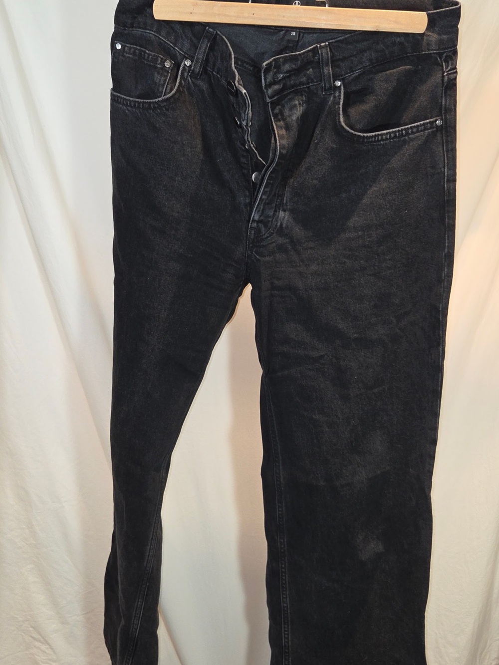 Anine Bing womens Black Slim Straight Jeans